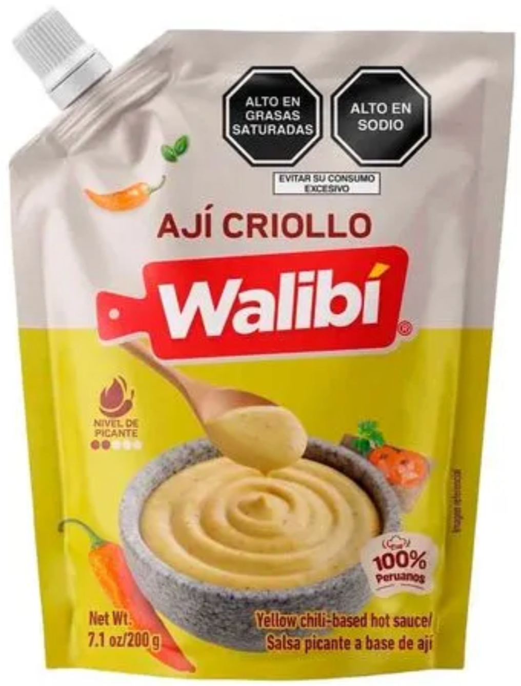 Walibi Salsa de Aji Criollo 200 gr - Caja de 12 unidades