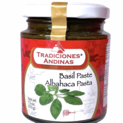 Tradiciones Andinas Albahaca Pasta /Basil Paste 7.5oz x 24 frasco de vidrio