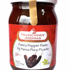 Tradiciones Andinas Aji Panca Pasta "Poco Picante" 15oz x 12 frasco de vidrio