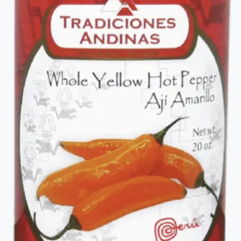 Tradiciones Andinas Aji Amarillo en Lata /Whole Yellow Hot Pepper 20oz x 24 latas